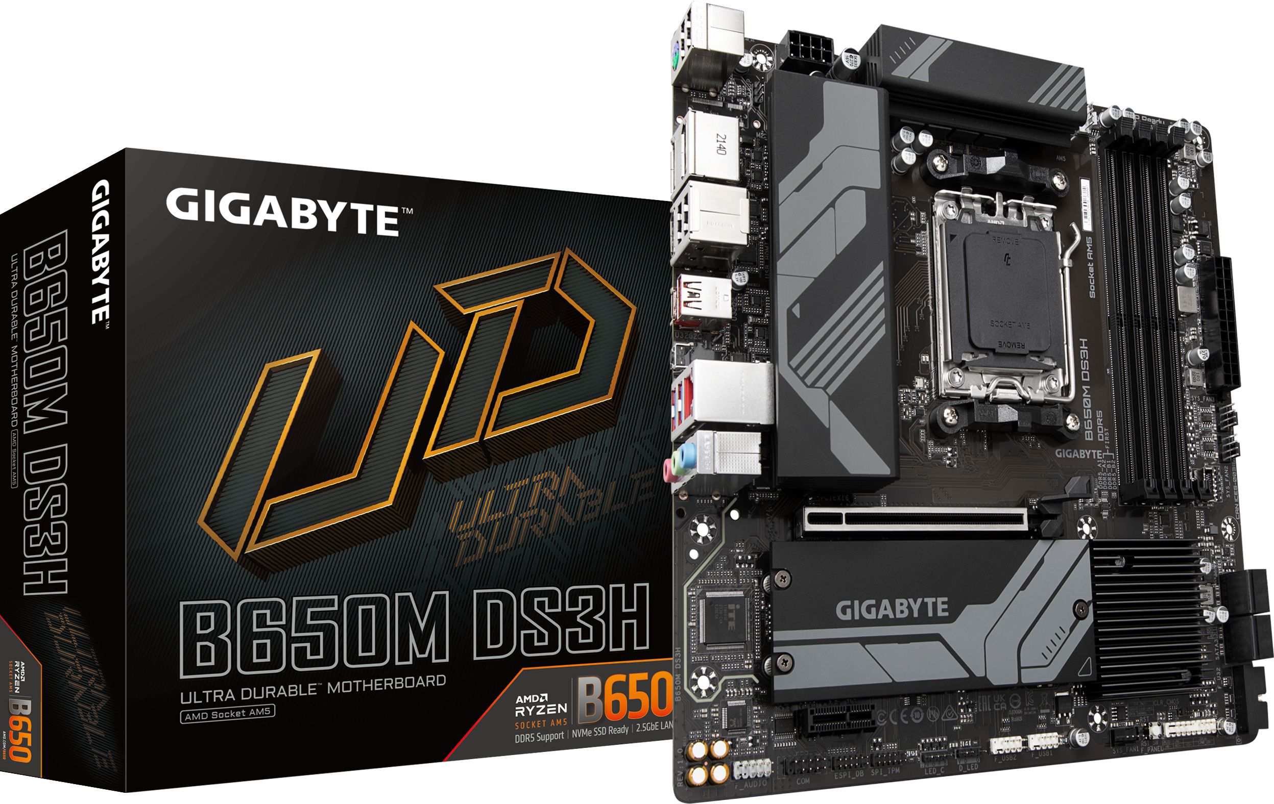 Gigabyte B650M DS3H - 1.0 - motherboard - micro ATX - Socket AM5 - AMD B650